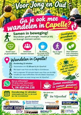 Capelse Verbindingshuis organiseert weer gezellige groepswandeling