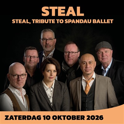 Op zaterdag 10 oktober om 20.15 uur treedt de band Steal op in Theater Concordia Haastrecht.