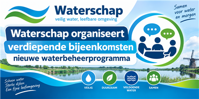 Waterschap organiseert verdiepende bijeenkomsten  nieuwe waterbeheerprogramma 