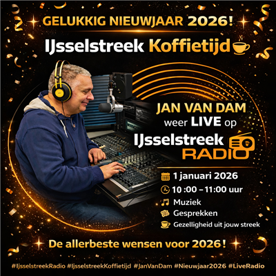 Op 1 januari is IJsselstreek Koffietijd weer te horen op IJsselstreekradio.nl. 