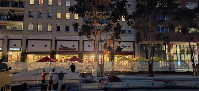 Test met verlichting voor sfeer op het Capelse Stadsplein