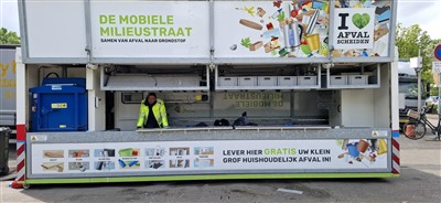Mobiele Milieustraat aanwezig op de weekmarkt te Krimpen aan den IJssel