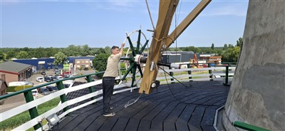 Internationale Dag van de wind bij Molen Windlust in Nieuwerkerk aan den IJssel.