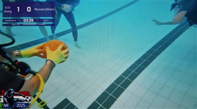 Nederlands Kampioenschap Onderwatervoetbal 2025  gehouden in het Capelse zwembad Aquapelle.