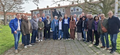 Partijleider ChristenUnie Mirjam Bikker brengt bezoek aan Molukse gemeenschap in Moordrecht.