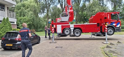 Vakbekwaamheidstraining voor brandweer Capelle met nieuwe hoogwerker