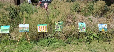 Schilderkunst in de Capelse stadswijngaard van Sjatoo 010