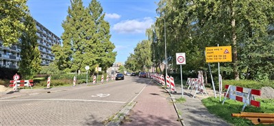 Merellaan ter hoogte van de Slotlaan afgesloten van 28 september t/m 2 oktober 