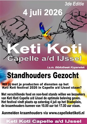 Derde editie van het Keti Koti Festival op het Stadsplein: Standhouders zijn nog welkom!