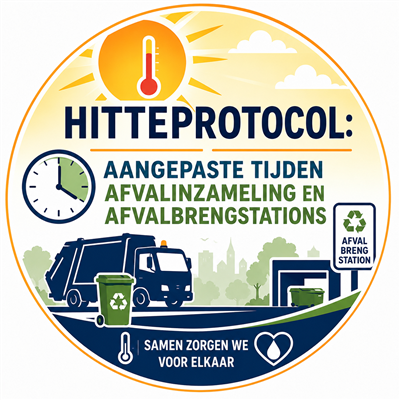 Hitteprotocol: aangepaste tijden afvalinzameling en afvalbrengstations
