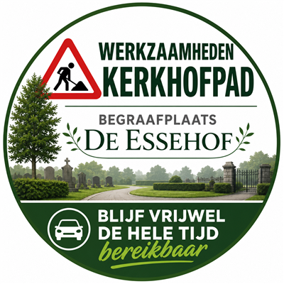 Werkzaamheden Kerkhofpad; begraafplaats De Essehof blijf vrijwel de hele tijd bereikbaar 