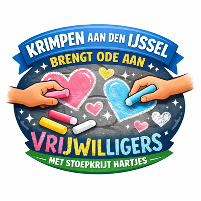 KRIMPEN AAN DEN IJSSEL BRENGT ODE AAN  VRIJWILLIGERS MET STOEPKRIJT HARTJES 