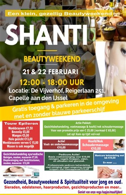 Shanti Beauty-weekend op 21 en 22 februari met gratis gezondheidscheck op zondag