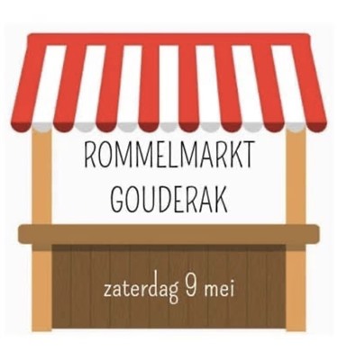 Rommelmarkt bij de  Gouderakse kerk.