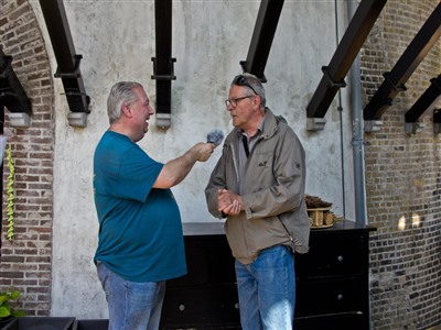 Karel Poot & Bert van Holst op locatie.