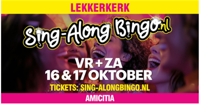 Sing-Along Bingo keert terug naar Lekkerkerk