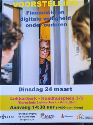 Voorstelling over financiële en digitale veiligheid in Lekkerkerk