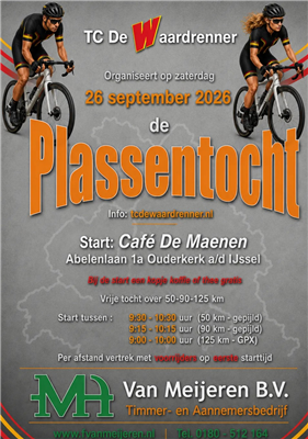 Groot water bij Tourclub De Waardrenner 