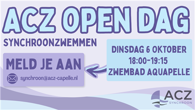ACZ Synchroon – Speciale kans om synchroonzwemmen  te proberen!