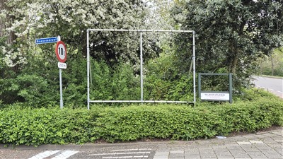 Vernieling spandoek en promotiebord bij Streekmuseum Krimpenerwaard