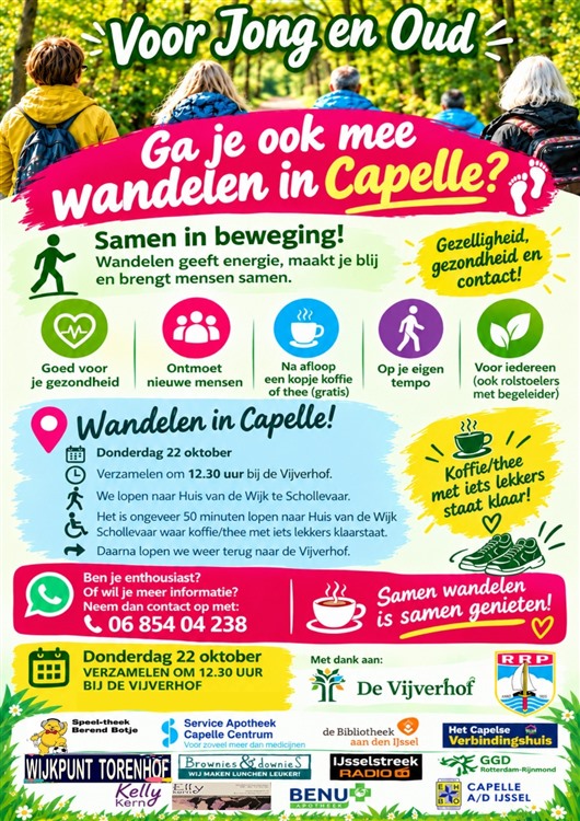 Capelse Verbindingshuis organiseert weer gezellige groepswandeling