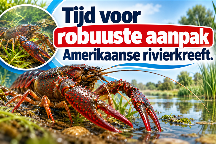 Tijd voor robuuste aanpak Amerikaanse rivierkreeft. 