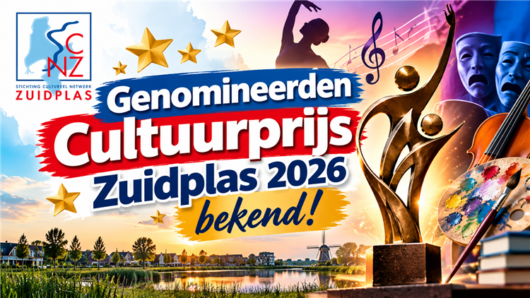 Genomineerden Cultuurprijs Zuidplas 2026 bekend